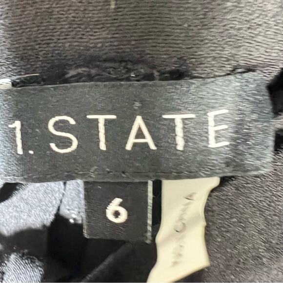 NWT 1. State Black button down pleated casual skirt size 6 B188 - Picture 2 of 4